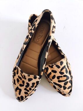 ME TOO Audra Leopard Print Pointed Toe Flats